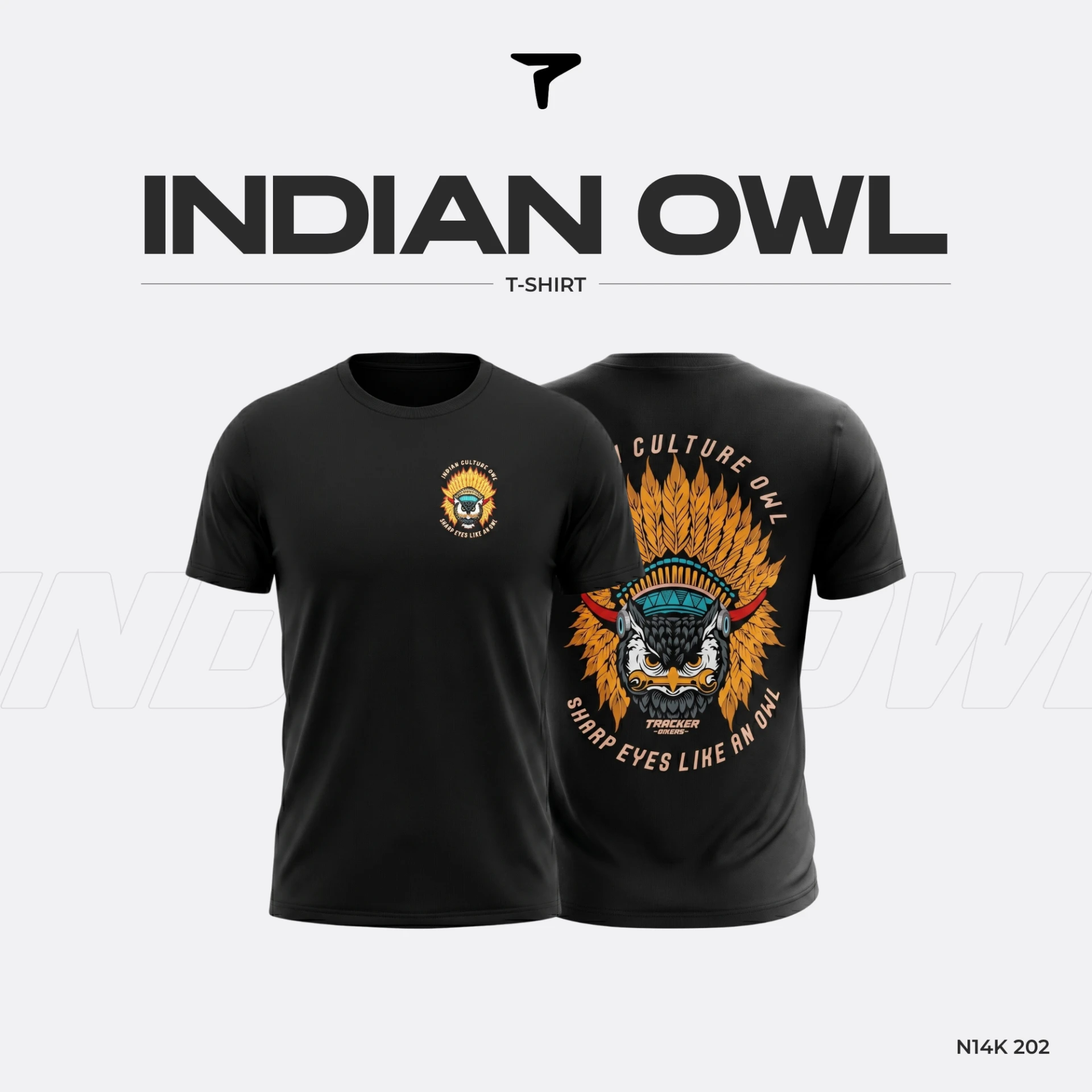 Kaos Lengan Pendek Pria Tracker Indian OWL