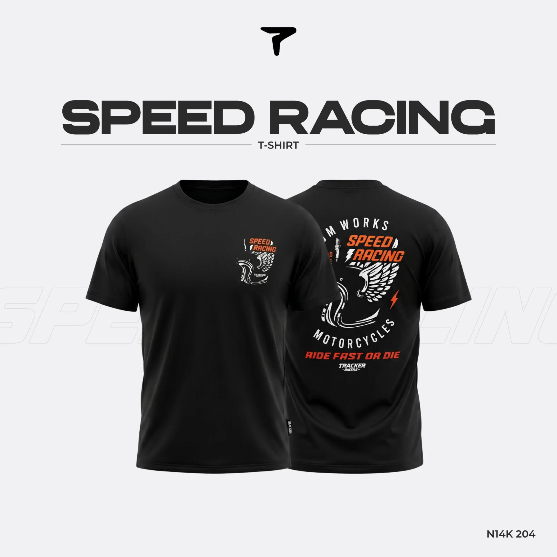 Kaos Lengan Pendek Pria Tracker Speed Racing