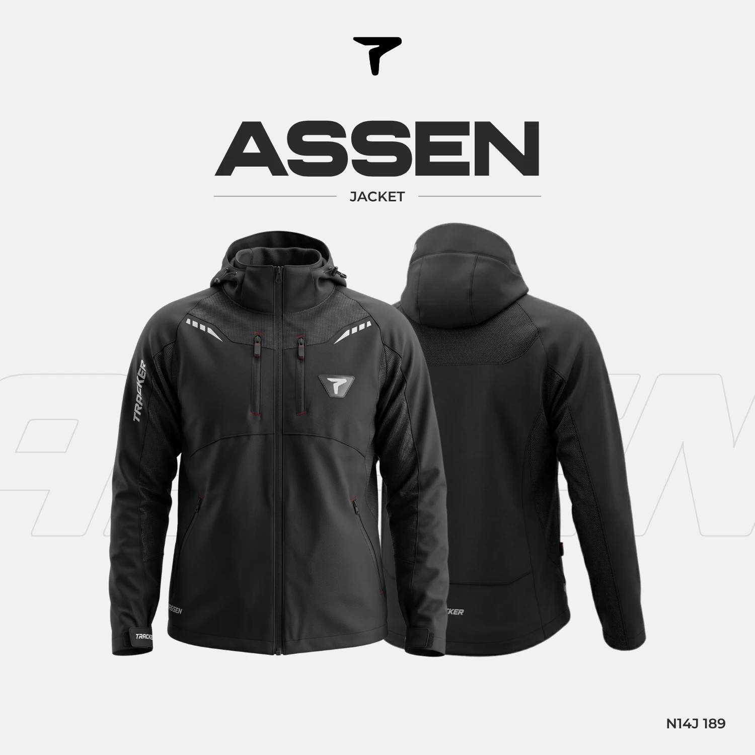 Jaket Motor Pria Waterproof Windproof Premium Anti Air, Anti Angin, Protector ASSEN TRACKER