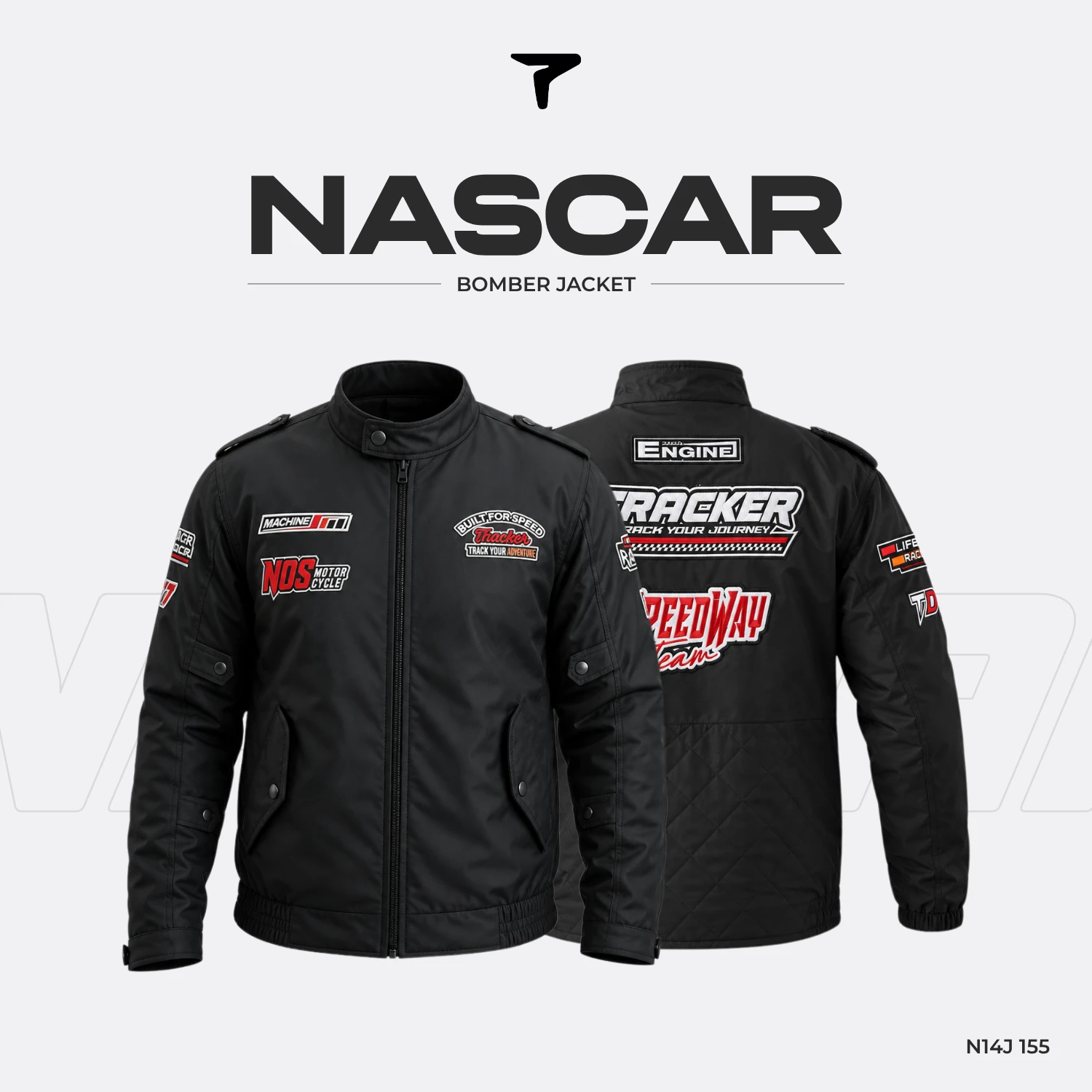 Jaket Motor Pria Tracker Bomber Nascar