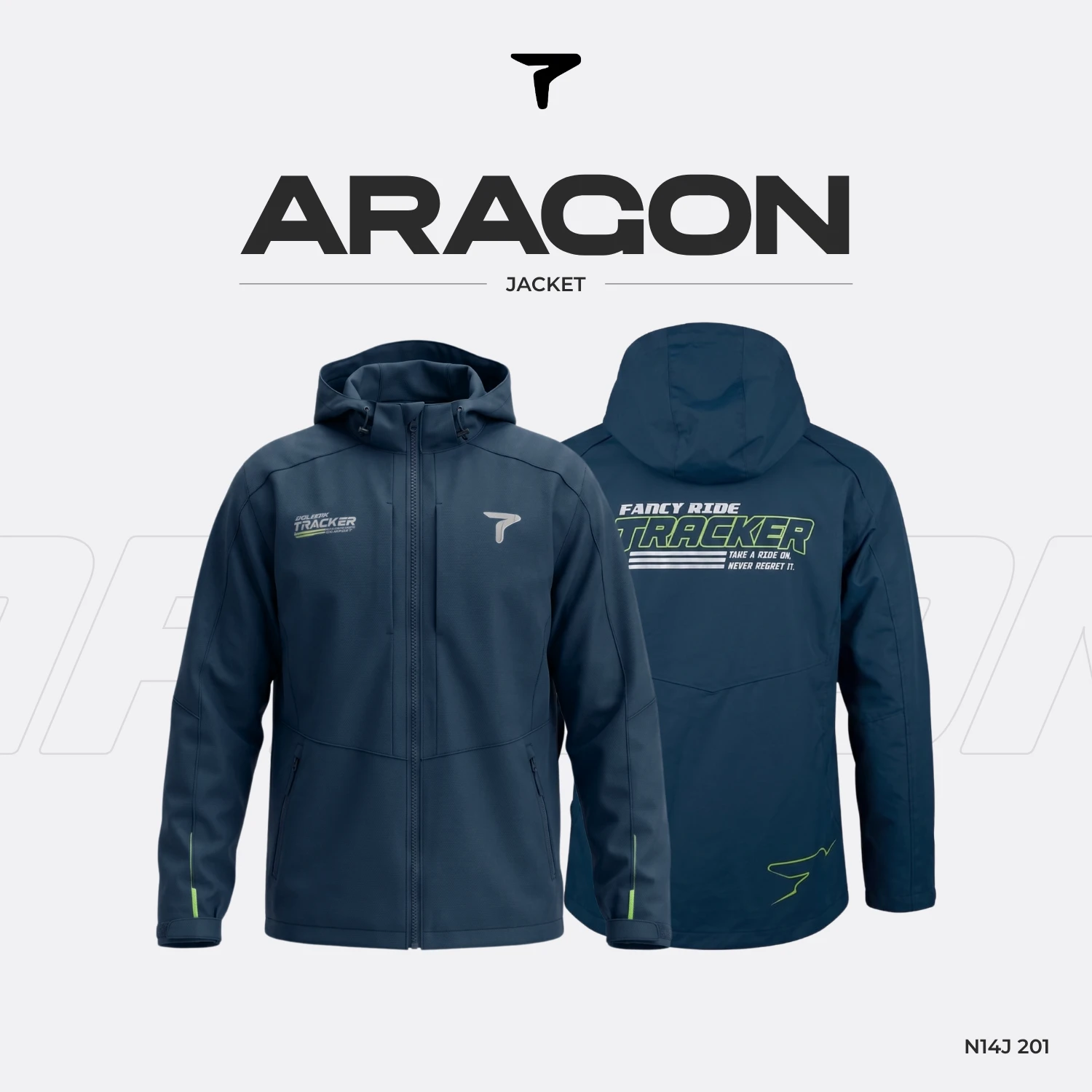 Jaket Motor Pria Waterrepellent Windproof Premium Anti Air, Anti Angin, ARAGON TRACKER