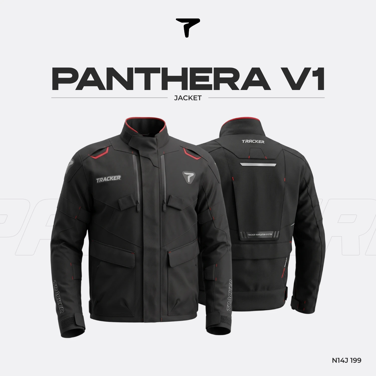 Jaket Motor Pria Waterproof Windproof Premium Anti Air, Anti Angin, Protector PANTHERA TRACKER