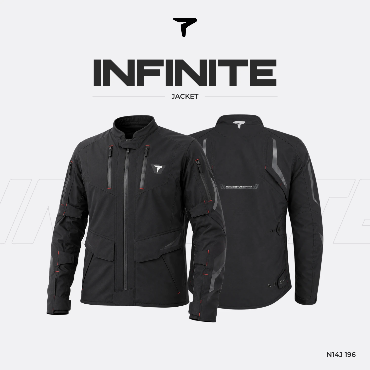 Jaket Motor Pria Waterproof Windproof Premium Anti Air, Anti Angin, Reflective, Protector, INFINITE TRACKER