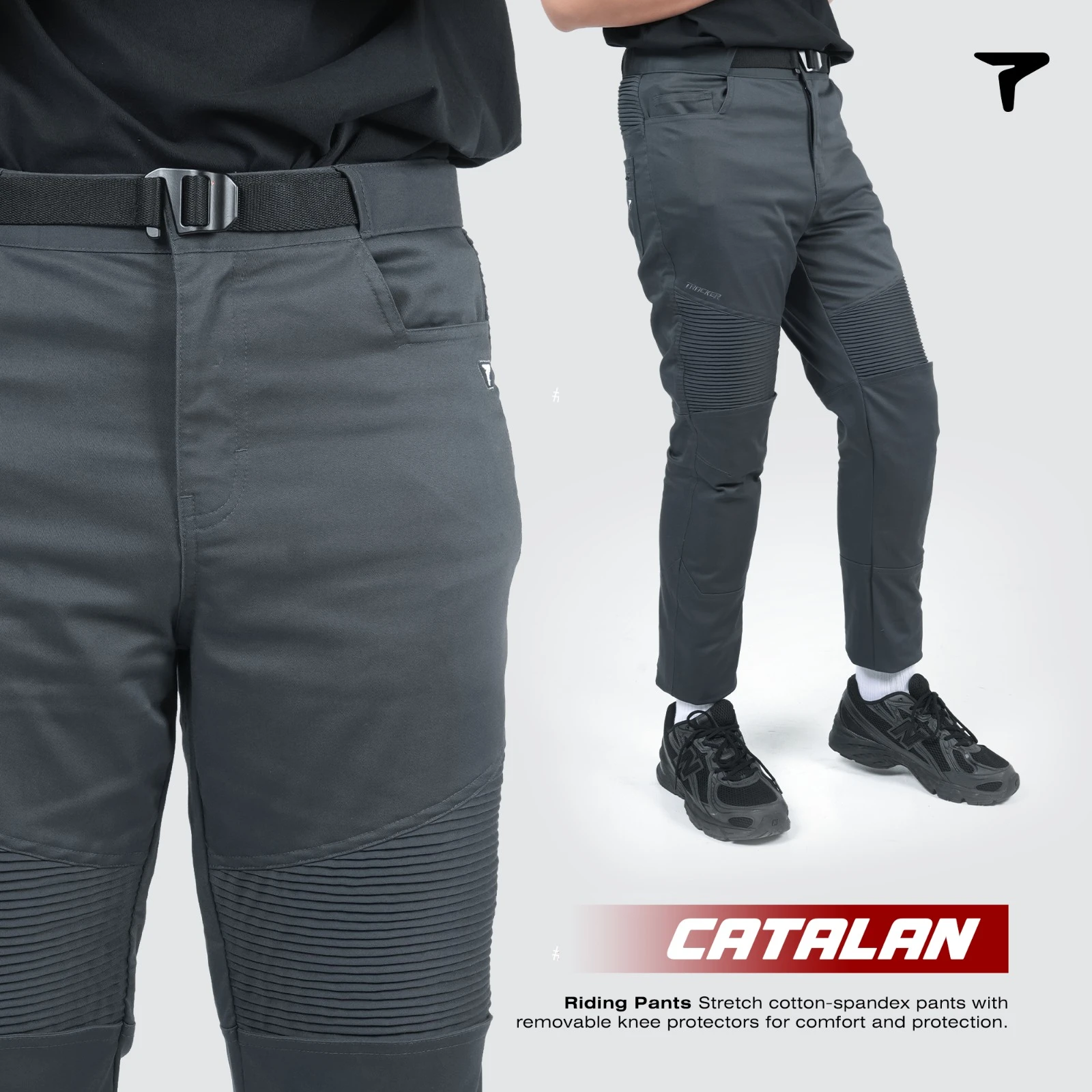 Celana Motor Pria CATALAN N14C 022 Riding Pants Knee Protector Stretch TRACKER