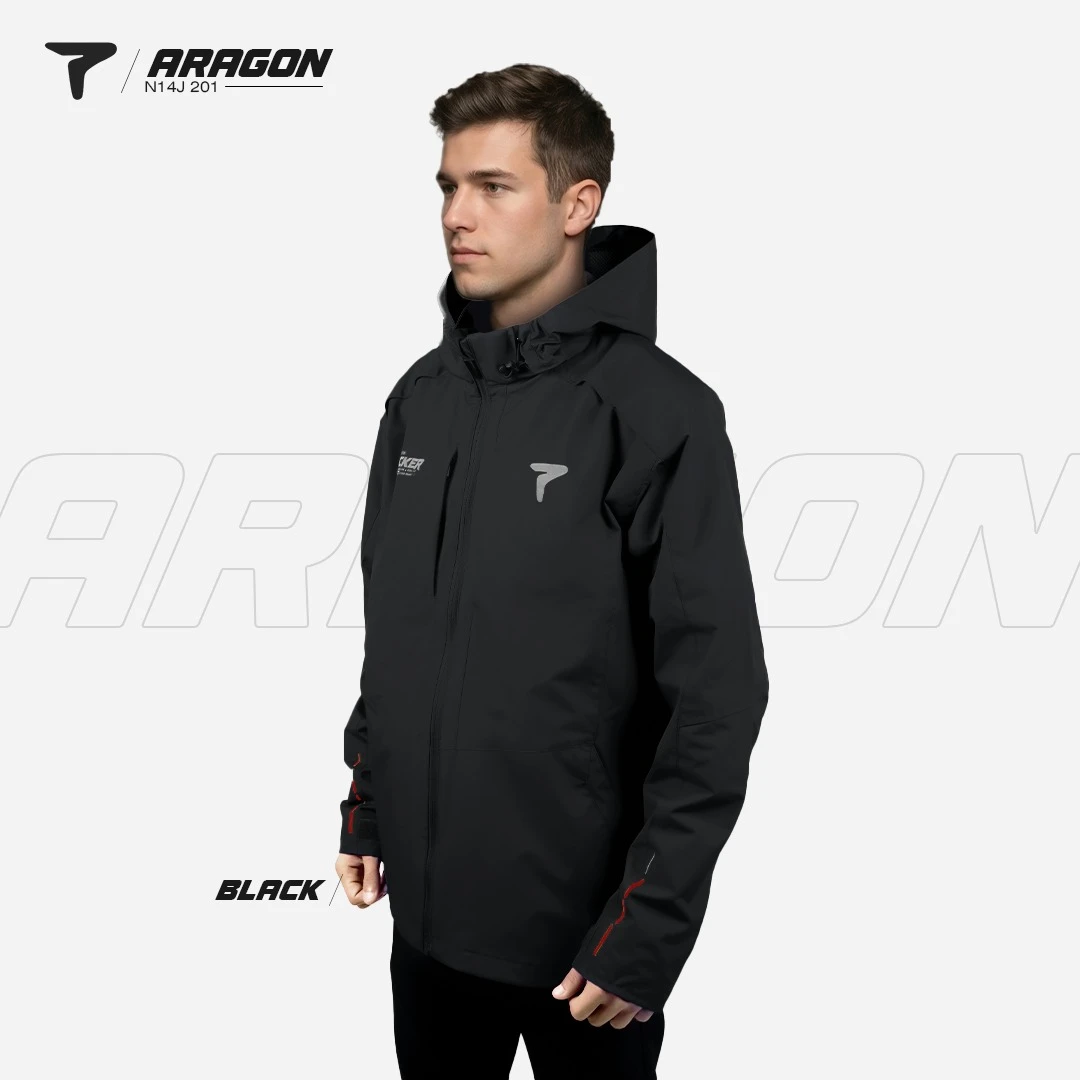 Alternative view of Jaket Motor Pria Waterrepellent Windproof Premium Anti Air, Anti Angin, ARAGON TRACKER