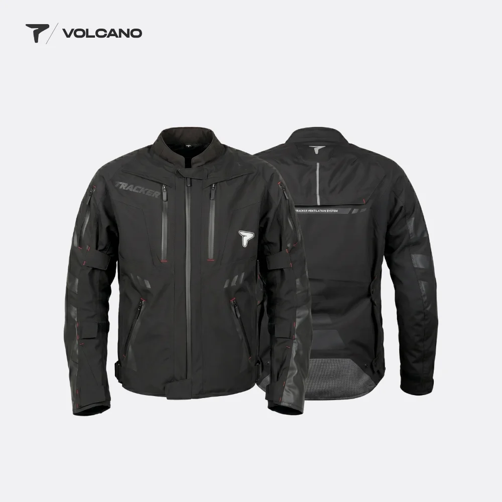 Jaket Motor Pria Waterproof Windproof Premium Anti Air, Anti Angin, Protector VOLCANO TRACKER