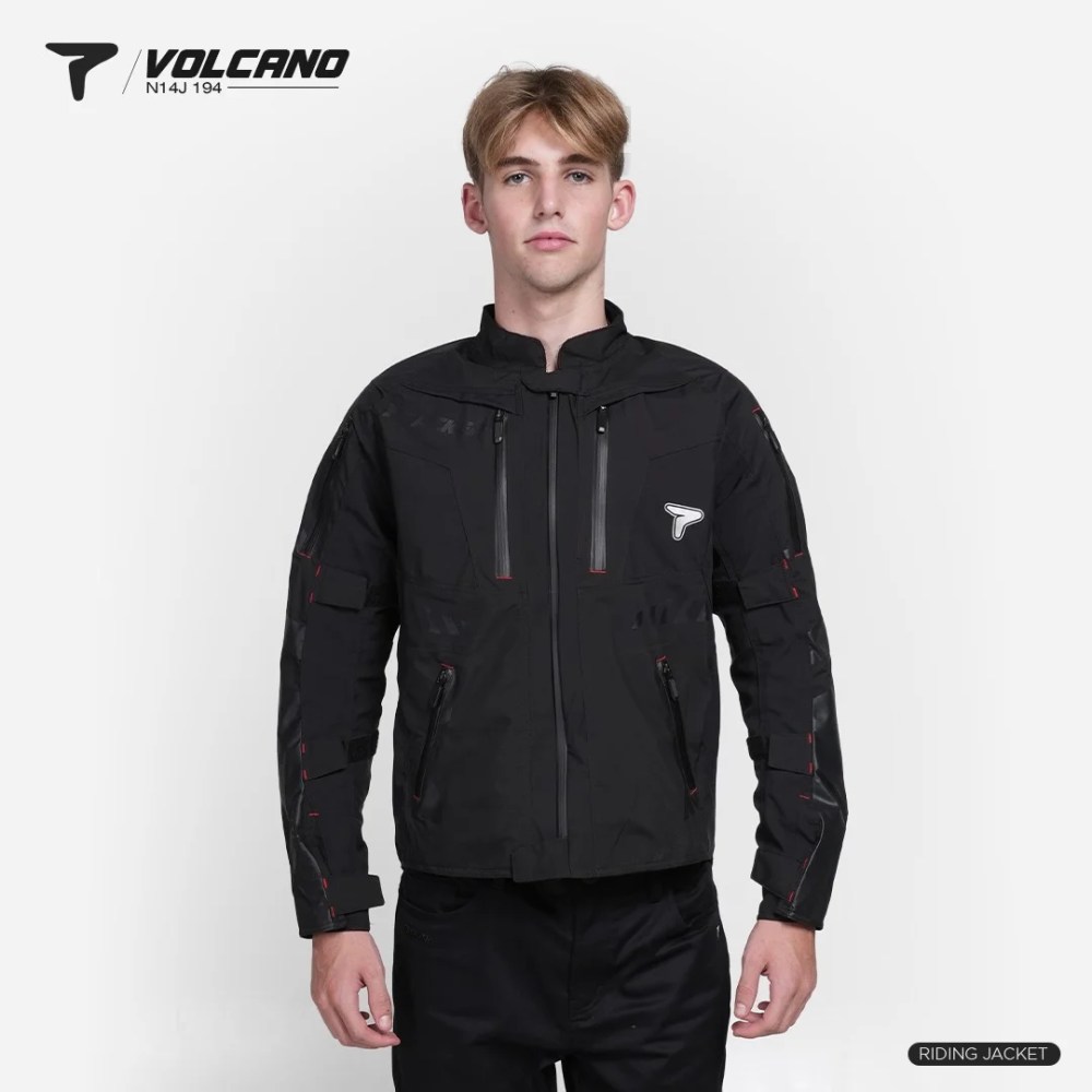Alternative view of Jaket Motor Pria Waterproof Windproof Premium Anti Air, Anti Angin, Protector VOLCANO TRACKER